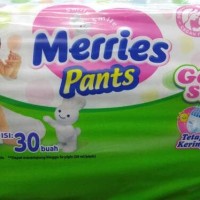 Jual popok bayi merries pants good skin size L isi 30 Murah