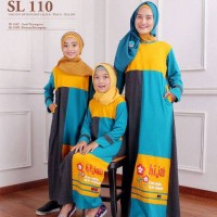 Jual Kaos Seragam Keluarga Muslim/Gamis Kaos/Gamis Anak/Couple Ibu dan Anak Murah