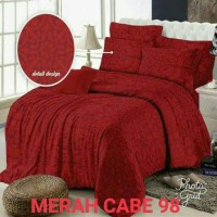 Jual SPREI POLOS EMBOS 200 X 200 X 20 - ROSEWELL MERAH CABE Murah