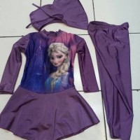 Jual baju renang muslim anak cewe frozen/kitty//TK /kelas 1-2 ( 4-8 tahun) Murah