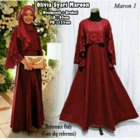Jual baju pesta elegan cape syahrini dress maxi maxy longdress brukat hijab Murah