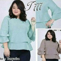 Jual Big size amelia turkis 59.000 Bahan twiscone ld 106 tangan 2lapis Murah
