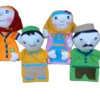 Jual Mainan Edukatif Anak - Boneka Tangan Hand Puppet Keluarga Muslim Murah