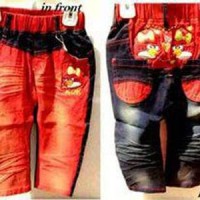 Jual L3200 ANGRY BIRDS DENIM PANTS GIRLcelana anak KODE PL3200 Murah