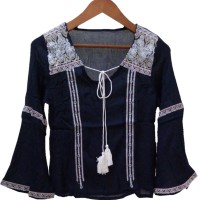 Jual M10027 PRODUK IMPORT BAJU WANITA TASSEL BORDIR KODE QE10027 Murah