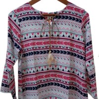 Jual M10026 BAJU WANITA TRIBAL TASSEL 012 KODE QE10026 Murah