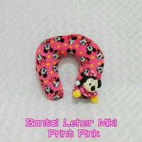 Jual headrest bantal jok leher mobil boneka mini minnie mouse pink fanta Murah