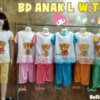 Jual BD BAJU TIDUR BABYDOLL BELLA ANAK L WARNA TUA BEAR ENVELOPE Murah