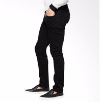Jual celana jeans hitam skinny / slimfit panjang pria - DC - Levis - Lois - Murah