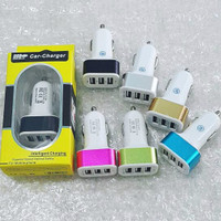 Jual Adaptor Charger Mobil / Saver Car Charger 3in1 3 Output 5.1A Murah