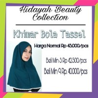 Jual Hijab Kerudung Khimar Instan Bola Tassel Murah