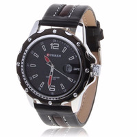 Jual Jam Tangan CURREN BLACK 8104 Casual Elegan Formal / Santai Pria Cowo Murah