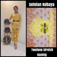 Jual Setelan Kebaya Jadi Kutu Baru Two Tone Kuning Murah