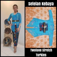 Jual Setelan Kebaya Jadi Kutu Baru Two Tone Turkies Murah