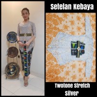 Jual Setelan Kebaya Jadi Kutu Baru Two Tone Silver Murah