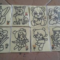 Jual Kertas Seni (Sand Art) Aneka Motif Lucu Promo !!!!!! Murah