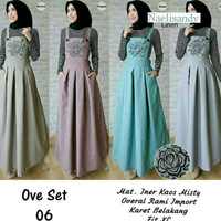 Jual Baju muslim gamis overall set murah Murah