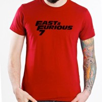 Jual Fast & Furious 7 Logo 01 - Kaos Film / Kaos Pria / Kaos Movies Murah