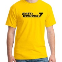Jual Fast & Furious 7 Logo 02 - Kaos Film / Kaos Pria / Kaos Movies Murah