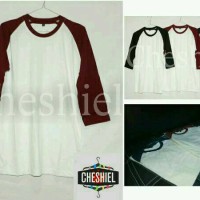 Jual Kaos Raglan 3/4 Cotton Combed 30s Murah