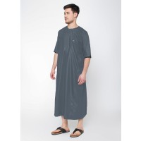 Jual JUBAH ARABI - Pakaian Gamis Muslim Pria Lengan Pendek Warna Al-Isra Murah