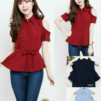 Jual Blouse cut out top / atasan wanita / baju atasan wanita/ blouse import Murah