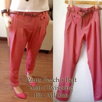 Jual Promo ! Pants Peach celana wanita twiscone salem Murah