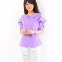 Jual BEST SELLER Buse Arumi pakaian wanita atasan twiscone ungu Murah