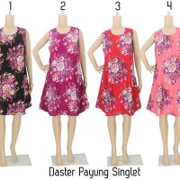 Jual Daster Batik Baju Tidur - Daster Payung Singlet Bunga HR Murah