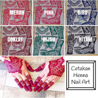 Jual Henna Nail Art Golecha / Cetakan Tangan Henna (KC) Murah