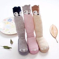 Jual Skidder middle socks bayi, Sepatu kaos kaki panjang anak bentuk rubah Murah