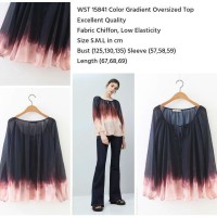 Jual Fashion Wanita Gradient Oversized Top Murah