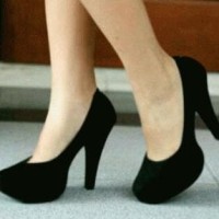 Jual COMFY SEPATU HIGH HEELS SUEDE BELUDRU HALUS 12CM GOOD QUALITY Murah