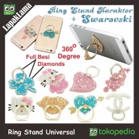 Jual I RING IRING STAND HOLDER KARAKTER + SWAROVSKI STAND UNIVERSAL PHONE Murah