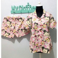 Jual piyama mickey pink celana pendek Murah