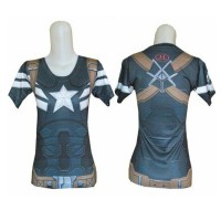 Jual Baju Gym Fitness Senam Yoga Import Under Armour Captain America Wanita Murah