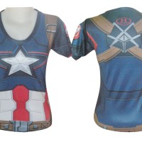 Jual Baju Gym Fitness Senam Yoga Import Under Armour Captain America Wanita Murah