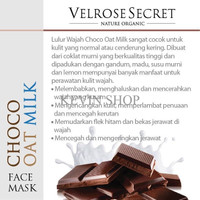 Jual Lulur Wajah BPOM Velrose Secret Nature Organic - CHOCO OAT MILK Murah