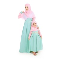 Jual Gamis Couple Ibu Anak Mint Peach Murah