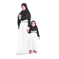Jual Gamis Couple Ibu Anak Putih Hitam. Murah