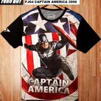 Jual FJ64 CAPTAIN AMERICA 3966 KAOS ANAK LAKI REMAJA Murah