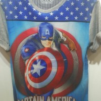 Jual FJ63 CAPTAIN AMERICA 4009 KAOS ANAK LAKI REMAJA Murah