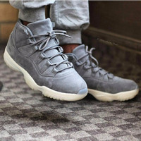 Jual ADA DISKON Nike Air Jordan 11 Retro PRM Pinnacle Grey Suede premium qu Murah