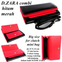 Jual HV1837 DOMPET CLUTCH KULIT SUEDE WANITA ZARA COMBI KODE BIS1891 Murah
