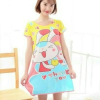 Jual Daster Midi Dress Mini Baju Tidur Karakter Lucu imut Murah Berkualitas Murah