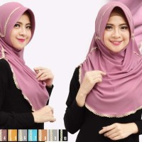 Jual OP1609 Jilbab Instan Rumana Polos Renda KODE Bimb2086 Murah