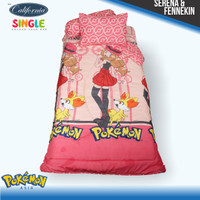 Jual Sprei California Karakter Serena and Fennekin Pokemon uk. 120 x 200 Murah