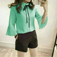Jual 05-HnM Shirt Mint 70.000 bahan crepe import tebal LD96cm ada tali dan Murah