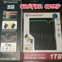 Jual harddisk eksternal 1TB Transcend anti shock StoreJet 25M3 Murah