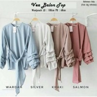 Jual Baju Atasan Blouse Muslim Wanita Flare Lengan Panjang Harga Murah Murah